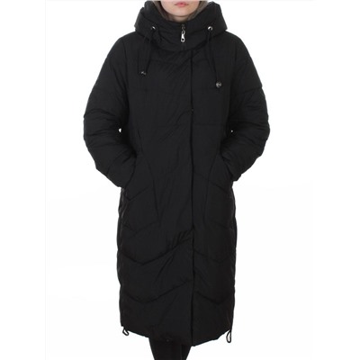 8806 BLACK Пальто зимнее женское (150 гр. холлофайбер)