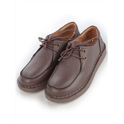 01-D7583-6 BROWN Ботинки демисезонные женские (натуральная кожа)