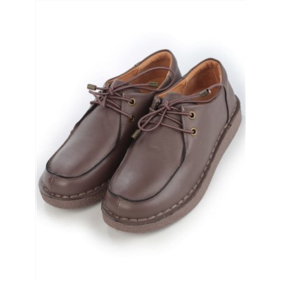 01-D7583-6 BROWN Ботинки демисезонные женские (натуральная кожа)