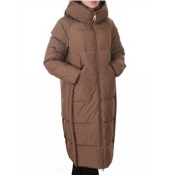 018 BROWN Пальто зимнее женское (200 гр. холлофайбер)