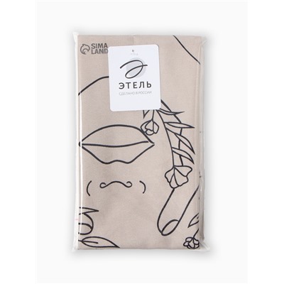 Полотенце «Этель. Счастье внутри нас» 40×73 см, саржа, 100% хлопок, 190 г/м²