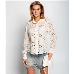 Блуза #ОКТ086009, кремовый