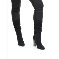 YF189-013M BLUE Полусапоги зимние женские (натуральная замша, натуральный мех (еврозима))