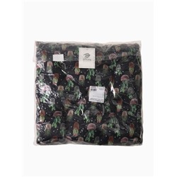 Подушка на стул «Этель» Succulents, 42×42 см, чёрная