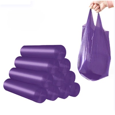 Мешки для мусора с ручкой цветные 40*50 см (17 шт.)