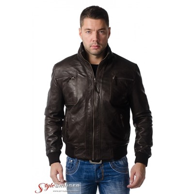 Куртка кожаная KREZZ M133 brown