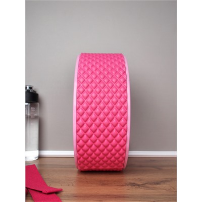 Колесо для йоги и пилатеса массажное 30Х10 / MYW-30PP / розовый / уп10