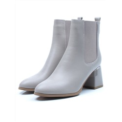 01-PCM359-2 GRAY/BEIGE Ботинки Челси демисезонные женские (натуральная кожа, байка)
