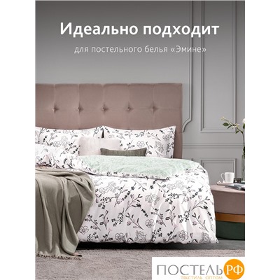 CASSIA ЭМИНЕ Простыня на резинке 180х200+30, 1 пр., хл./сатин зеленый