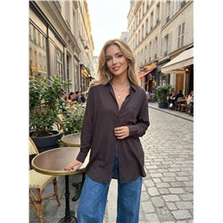 Рубашка лен OVER SIZE