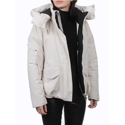 H24-816 LT. BEIGE Куртка зимняя женская (150 гр. холлофайбер)