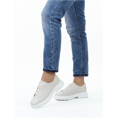 03-YD138-2 LT. BEIGE Полуботинки спортивные женские (натуральная кожа)