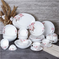 Столовый набор 42 предмета / GRAY 42/4-120/ (6916) /уп 1/ Чайная роза