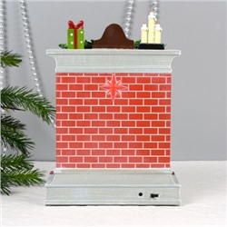 Светильник настольный новогодний 18x10x26 см Камин / NG206-7 /уп 6/ музыкальный