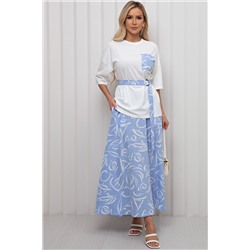 Костюм с длинной юбкой голубого цвета Дарьяна №5