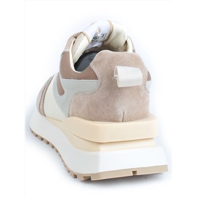 05-A603-2 BEIGE Кроссовки женские (натуральная кожа, натуральная замша)