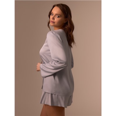 Пижама женская (рубашка, шорты) SL HOME Modal Home, серая