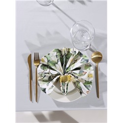 Набор салфеток с декоративными кольцами «Этель» Camellia, 40×40 см - 2 шт., 100% хлопок, саржа