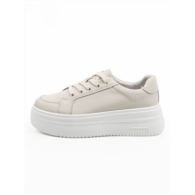 03-YH326-2 LT. BEIGE Полуботинки спортивные женские (натуральная кожа)