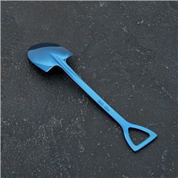 Ложка десертная из нержавеющей стали Magistro «Лопата», длина 15.5 см, форма овальная, цвет синий