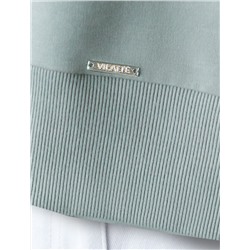 Свободный свитшот с принтом и разрезами из эластичного футера двухнитки без начеса