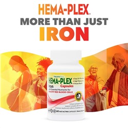 NaturesPlus, Hema-Plex, комплекс с железом, 60 капсул быстрого действия