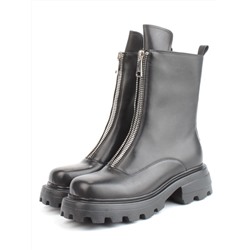 01-D174-G100 BLACK Ботинки демисезонные женские (натуральная кожа)
