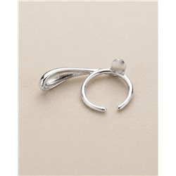 Кольцо с белым серебрением