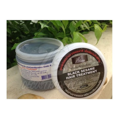 Лечебная маска для темных  волос с черным кунжутом от Pobtham, Black sesame hair treatment, 300 мл