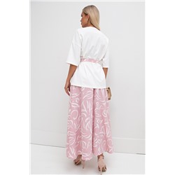 Бело-розовый костюм с длинной юбкой Дарьяна №2