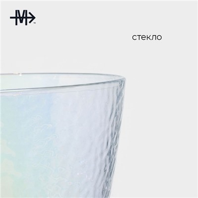 Бокал для вина Magistro «Жемчуг», 400 мл, 9.5×23 см, стекло, перламутровый