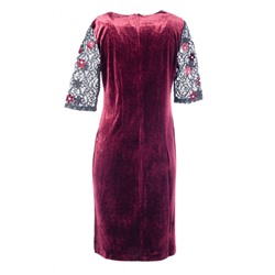 Женское платье миди бархатное 4045 размер 48, 50, 52, 54