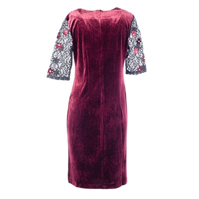 Женское платье миди бархатное 4045 размер 48, 50, 52, 54