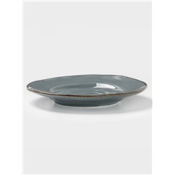 Тарелка Magistro Alpine Frost, d=18 см, фарфор, голубовато-серый