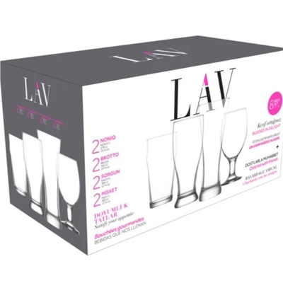Набор бокалов для пива Lav Beer, 8 шт