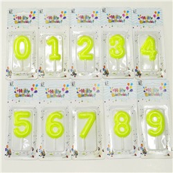 Свечи д/торта Цифры 0-9 Happy Birthday (ПРОДАЮТСЯ НАБОРАМИ ПО 10шт)