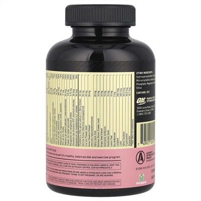 Optimum Nutrition, Opti-Women®, мультивитаминная добавка для активных женщин, 120 капсул