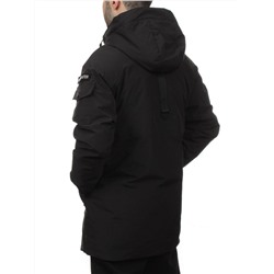 8897 BLACK Куртка мужская зимняя облегченная (130 гр. холлофайбер)