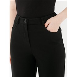 Брюки чёрные прямые трикотажные