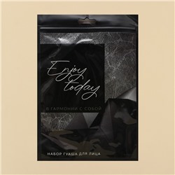 Массажер для лица, гуаша набор «Enjoy», антраконит 14,2 х 5,5 см