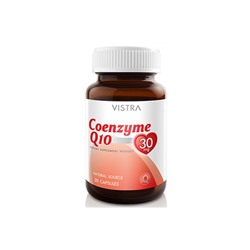 Пищевая добавка Коэнзим Q10  для повышения уровня энергии от  VISTRA Coenzyme Q10 30 Капсул