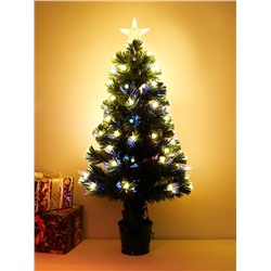 Ёлка светодиодная «Огонёк» 90 см, диаметр нижнего яруса 50 см, 79 ПВХ веток, мигание, свечение мульти