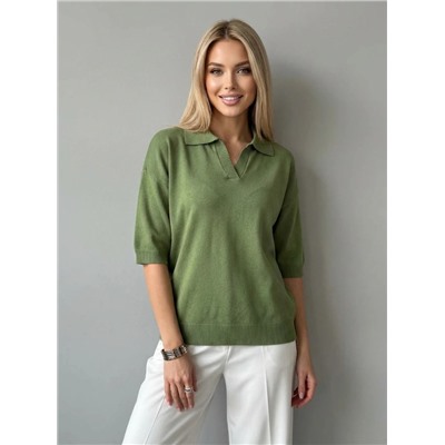 Футболка-поло (вязаный трикотаж)