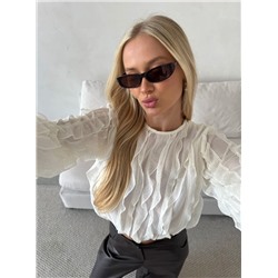 Лонгслив с рюшами