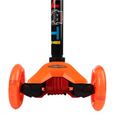 Самокат трехколесный от 3-х лет Yeenot Kids GT4108, до 50кг, вес 2.3кг, свет. колёса PU 120мм ABEC7, оранжевый, БК/уп10/ АКЦИЯ!