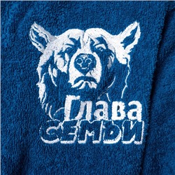 Халат махровый мужской «Этель. Глава семьи», размер 56-58, синий