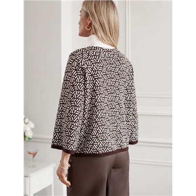 Свитер жаккардовой вязки с кашемиром