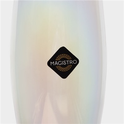 Бокалы для шампанского Magistro «Иллюзия», 180 мл, 5.5×27.5 см, набор 6 шт., стекло, перламутровые