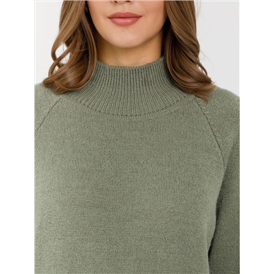 Свитер вязаный оливкового цвета