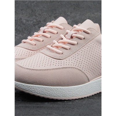 03-YH316-2 PINK Кроссовки женские (натуральная кожа)